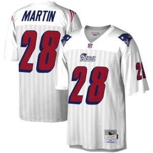 England Patriots Curtis Martin #28 Mitchell & Ness White 1995 Legacy Jer - Picture 1 of 1