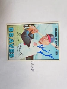 1967 Topps Denis Menke Autographed Signed Baseball Card - Picture 1 of 2