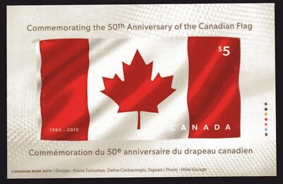 2015 Canada SC# 2808 - Canada Flag - Souvenir Sheet - M-NH - Image 1 of 2