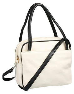 Borsa a mano beige con nera tracolla Collezione Allesandro - NUOVO - Foto 1 di 1