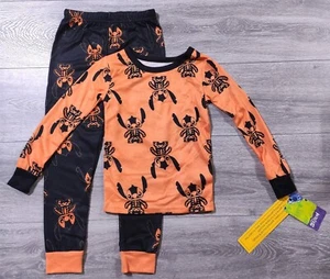 Lilo Stitch Pajamas Girls Small 6-6X Orange Black Halloween Cute Soft PJs Girls - Picture 1 of 4