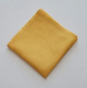Men's Yellow Paisley Print 10" Pocket Square Handkerchief Accessory - Picture 1 of 3
