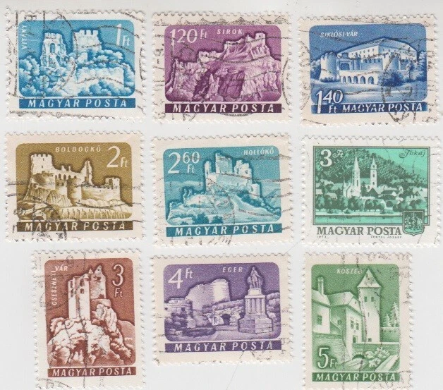 Hungary 1960-61. Castles. Vitany Sirok Siklos Boldogkő Eger 1290 - 1365. CTO NH - Image 1 of 1