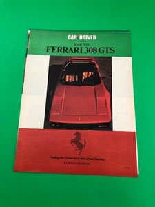 1978 1979 FERRARI 308 GTS ORIGINAL VINTAGE PRINT AD ROAD TEST 6 PAGE - Picture 1 of 4
