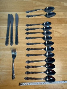 IMPERIAL FLEURETTE Stainless Flatware - 17 PC - Mixed Lot Japan Korea see Descri - Picture 1 of 18