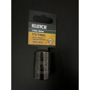 Klutch 1/2in. Drive 11/16in. 6-Pt. Impact Surface Drive Socket Item# 40750 Tools - Bild 1 von 5