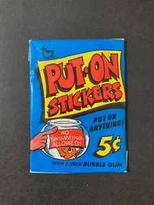 Put - On Stickers Vintage rare 1965 Topps unopened wax pack - Picture 1 of 2