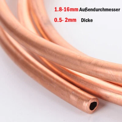 Kupferrohr Ring weich Kupferrohr 1.8/2/2.5/3/4/5/6/6.35/8~16mm Außendurchmesser - Bild 1 von 4