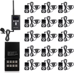 Sistema de audio inalámbrico guía turístico 15*receptores + carga para museo/iglesia - Imagen 1 de 15