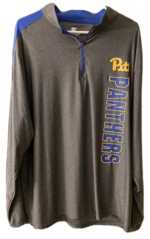 Colosseum Pittsburgh Panthers Gray 1/4 Zip Pullover 2XL Men’s Jacket Cover