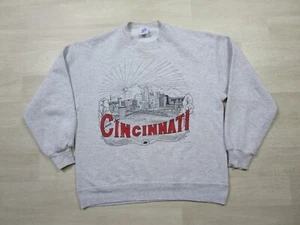 Vintage Cincinnati Skyline Sweatshirt (L) 1992 Graphic Downtown City Ohio 90s - Bild 1 von 13
