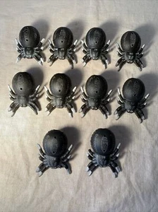 Lot Of 10 Vintage Blow Mold Halloween Spiders Light Covers - Picture 1 of 10