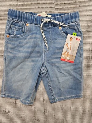 Shorts jeans Levi's masculino stretch skinny cônico ajuste pull-on tamanho pequeno azul claro - Imagem 1 de 4