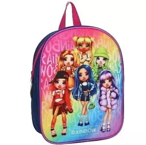 RAINBOW HIGH GIRL KIDS SCHOOL BACKPACK RUCKSACK SMALL KIDS BACKPACK - Picture 1 of 5