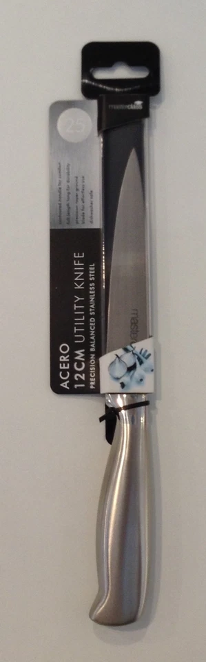 Masterclass - Coltello Utility/bistecca Modello Acero Lama cm 12 - manico vuoto - Immagine 1 di 1