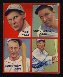 1935 GOUDEY #5F JIM BOTTOMLEY SPARKY ADAMS ADAM COMOROSKY TONY PIET SP CRONIN G+ - Imagen 1 de 2