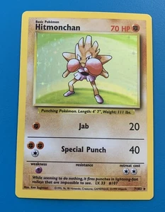 Hitmonchan 7/102 Base Set Holo Rare Vintage 1999 Pokemon Card - Picture 1 of 2