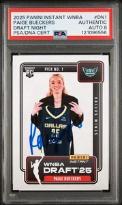 2025 Panini Instant WNBA DN1 Paige Bueckers Signed Draft Night Rookie PSA 8 AUTO - Picture 1 of 2