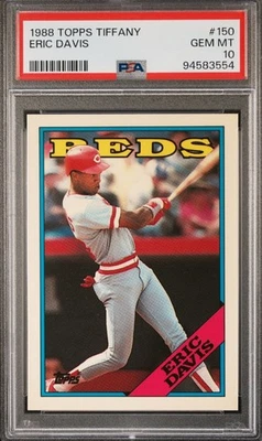1988 Topps Tiffany #150 Eric Davis Reds PSA 10 - Image 1 of 3