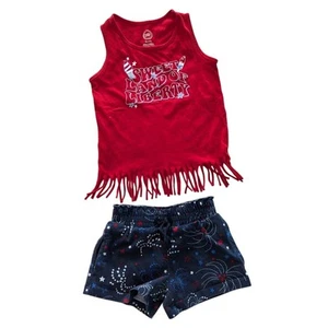 Wonder Nation Girls 4th of July Independence Day Outfit size XS 4/5 - Picture 1 of 3
