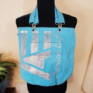American Eagle Blue Canvas Bag - Picture 1 of 13
