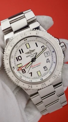 Reloj Breitling Superocean GMT #A32380 Blanco Automático 41mm. Caja y papeles Foto 1 de 4