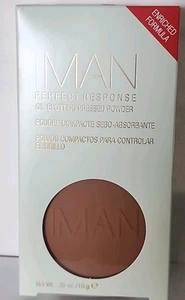 IMAN Perfect Response Oil Blotting Pressed Powder Light Medium-.35oz - Picture 1 of 3