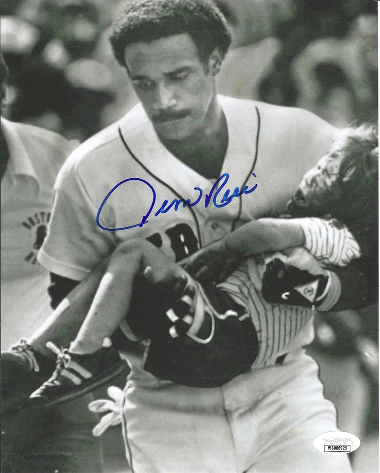 Boston Red Sox HOFer Jim Rice Autographed Rescues Boy Hit By Ball 8x10 W/JSA COA - Image 1 of 2