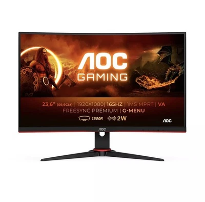 AOC C24G2AE/BK 24 Zoll Full HD Curved Monitor 1500R 1ms Freesync 165hz OVP - Bild 1 von 4