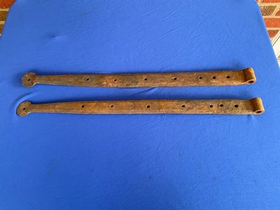 Dobradiças de ferro antigas 25 1/2" de comprimento - Imagem 1 de 4