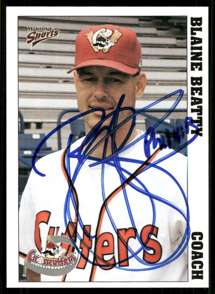 1999 Williamsport Crosscutters BLAINE BEATTY Signed Card autograph auto METS - Image 1 of 1