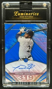2024 Topps Luminaries Prince Fielder Home Run Kings Auto Blue #3/5 Brewers - Picture 1 of 2