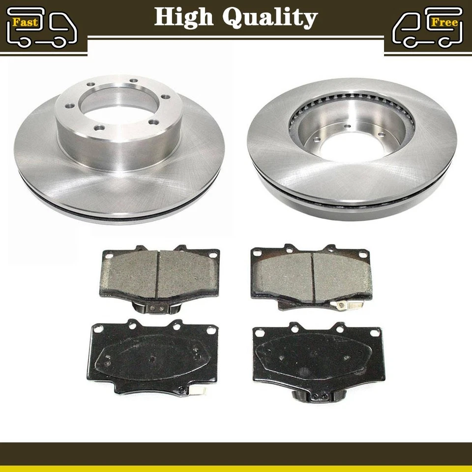 rotores e pastilhas frontais compatíveis com 2004 Toyota Hilux 2005 Toyota Hilux 2006 Toyota Hilux - Imagem 1 de 4