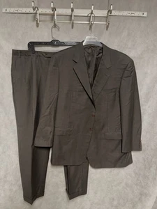 Canali Suit Men 46R Brown Italy Super 130 Wool Academia Career Pants 40X30 Luxe - Picture 1 of 24