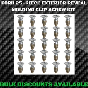 1962+ Ford Club Wagon Van Front Rear Windshield Reveal Molding Clip Trim Screws  - Picture 1 of 1