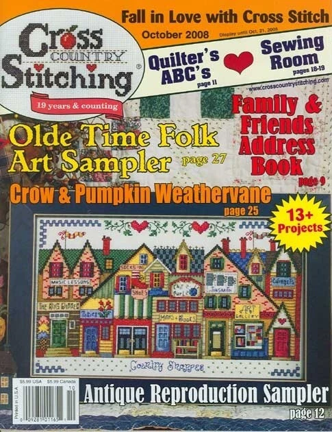 Cross Country Stitching Magazine 2008 October - Image 1 of 1