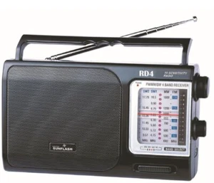 Receptor de radio de banda AM/FM/SW1-2 de Digital Sunflash (RD-4) - Imagen 1 de 8
