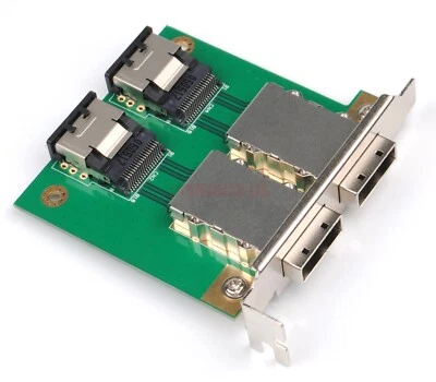 Two Ports Mini SAS SFF-8088 To SAS 36Pin SFF-8087 PCBA Female Adapter With PCI - Image 1 of 4