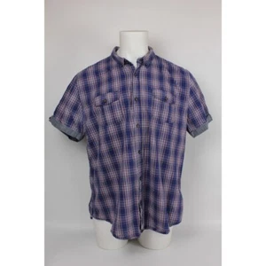 Mens Red Herring Size XL Shirt Short Sleeves Blue Multi Coloured Article - Picture 1 of 11