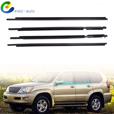 Tiras de clima para ventana de auto para Lexus GX470 Toyota Land Cruiser Prado 2003-09 Foto 1 de 4