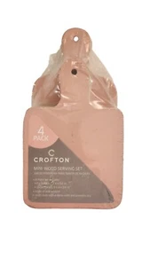 Mini Charcuterie Wood Serving Set Pink Boards 4 Pack Acacia Wood Holiday - Picture 1 of 11