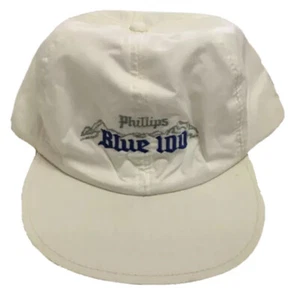 Vtg Phillips Blue 100 Hat Peppermint Schnapps Alcohol Baseball Cap Nylon Kolon - Picture 1 of 12