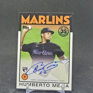 HUMBERTO MEJIA 2021 Topps Update 1986 Auto Autograph ON CARD RC ROOKIE MARLINS