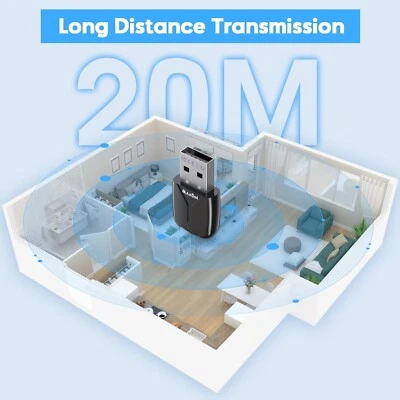 MAXUNI Neues AngebotBluetooth 5.4 USB Dongle Adapter für PC - Wireless Audio Low Latency Windows 7-11