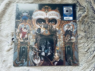 MICHAEL JACKSON Dangerous 2LP Walmart Silver COLORED VINYL Sealed - Image 1 of 2