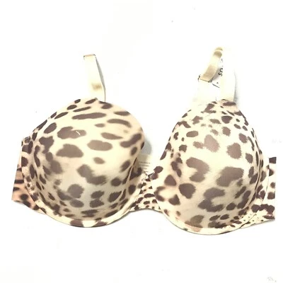 Soma Vanishing 360 Perfect Coverage Bra Animal Print Leopard Size 38D Beige READ - Image 1 of 4