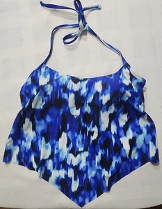 Größe S (4-6) Time and Tru Tropic Blue Tankini Oberteil Mehrfarbig Badeanzug Top Only - Bild 1 von 2