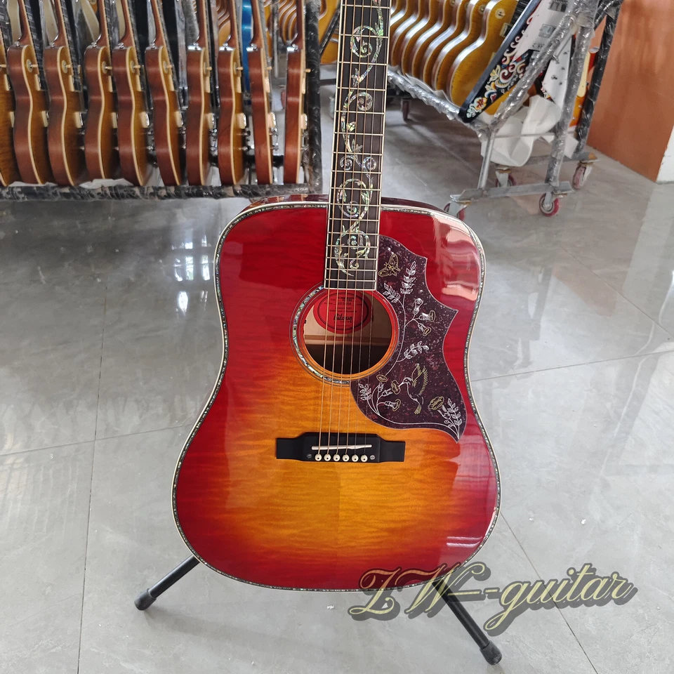 Ultimate Version Hummingbird Acoustic Electric Guitar Spruce Top Vine Inlay B1G - Image 1 of 4