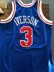 Camiseta deportiva autografiada de Mitchell & Ness de los Philadelphia 76ers JSA nueva con etiquetas - Imagen 1 de 5