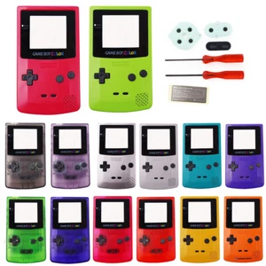 Replacement Housing Shell Case Button Sticker Screw Rubber for Gameboy Color GBC - Picture 1 of 26